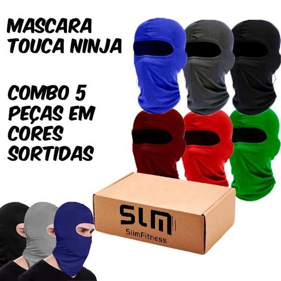 Imagem de Kit com 5 Balaclavas Motociclista Pesca Sol Tecido Gelado