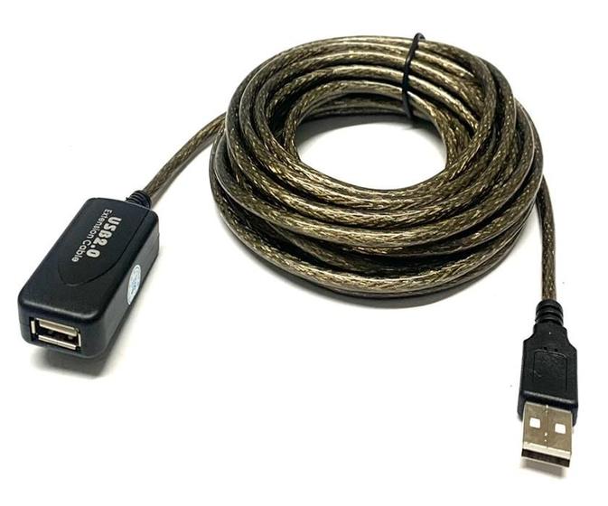 Imagem de Kit com 5 Cabos Extensor Amplificado USB 2.0 5 metros