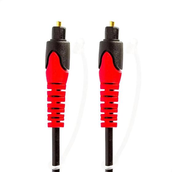 Imagem de Kit Com 5 Cabos Óptico Digital Toslink, Cirilo Cabos 3Mts