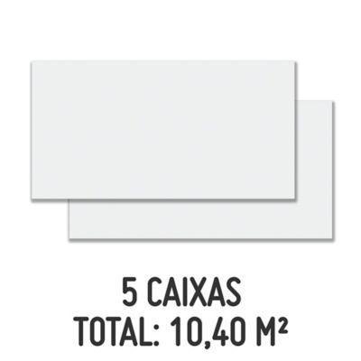 Imagem de Kit com 5 Caixas Revestimentos Glacial Snow Brilhante 32x59cm Caixa 2,08m² Retificado Branco