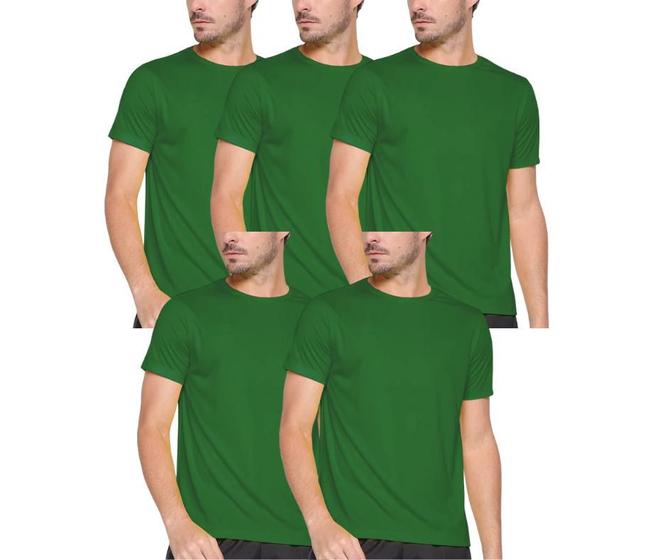 Imagem de Kit Com 5 Camisas Camisetas Blusas T-shirts Masculinas Femininas Unissex Slim Básica 100% Algodão