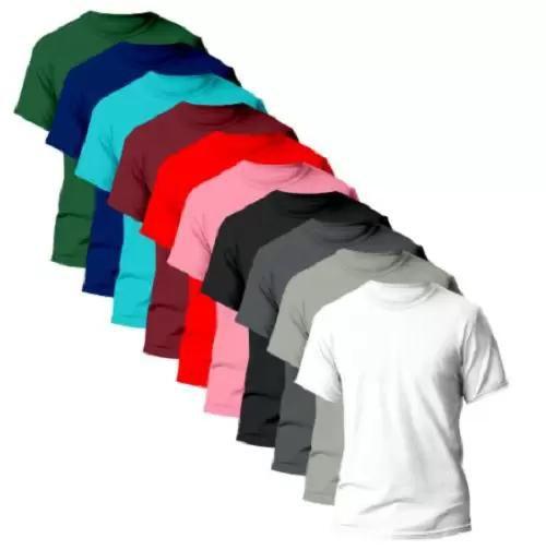 Kit Com 5 Camisetas Básica Poliéster Colorida Menor preço em Kit Com 5 Camisetas Básica Poliéster Colorida