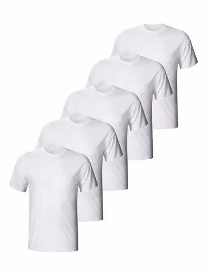 Imagem de Kit Com 5 Camisetas Lisa Poliéster Revenda