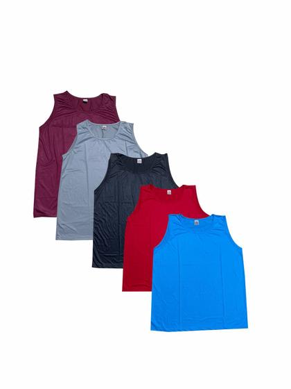 Imagem de Kit Com 5 Camisetas Regata Básica Plus Size Masculina