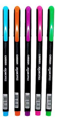 Imagem de Kit Com 5 Caneta Colorida Ponta 0.7 Carbon Jocar Office