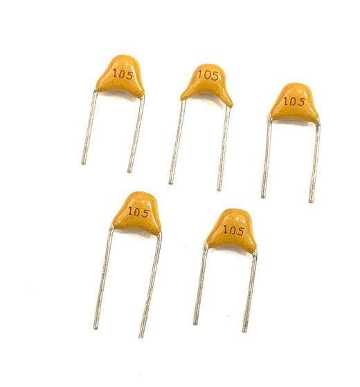 Imagem de Kit Com 5 Capacitor Ceramico Monolitico 1uf 105 50v