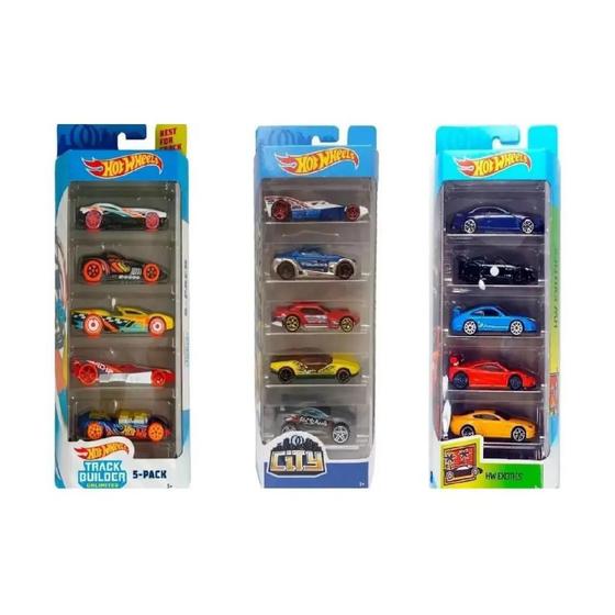 Imagem de Kit Com 5 Carros Hot Wheels Mattel Original