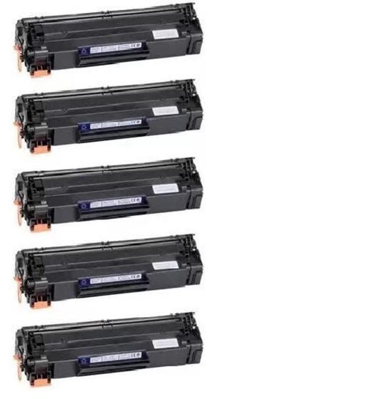 Imagem de Kit Com 5 Cartuchos de Toner Compatível Universal Black CB435A/CB436A/CE285A