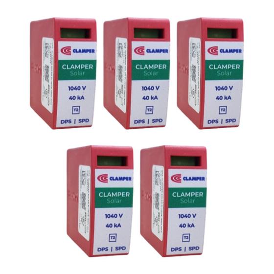 Imagem de Kit com 5 Cartuchos Plugue Dps Solar Clamper 1040v 40ka