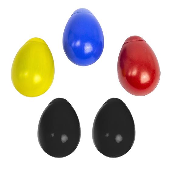 Imagem de Kit com 5 Chocalhos Ovinho Colorido Ganza Percussão Torelli