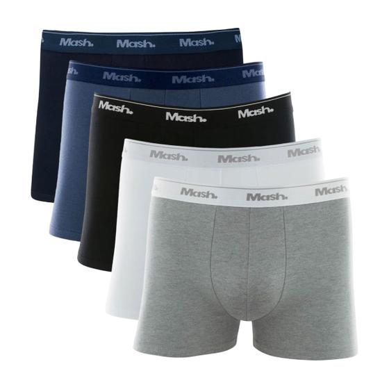 Imagem de Kit Com 5 Cuecas Box Boxer Mash Algodão Sortido