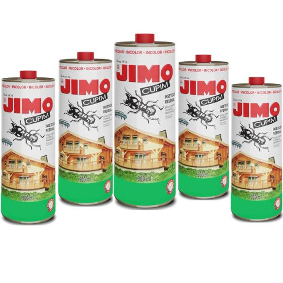 Imagem de Kit Com 5 Dedetizador Incolor Anti Cupim Jimo Lata Com 900ml