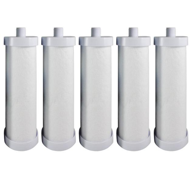 Imagem de Kit Com 5 Elementos Filtrantes Lisos 9 3/4" Com Rosca