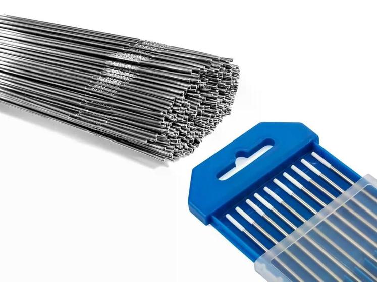 Imagem de Kit com 5 Eletrodo de Tungstênio 0,8% De Zircônio Ponta Branca 1,6mm  + 1kg Vareta De Solda Tig Alumínio Er4043 2,4mm