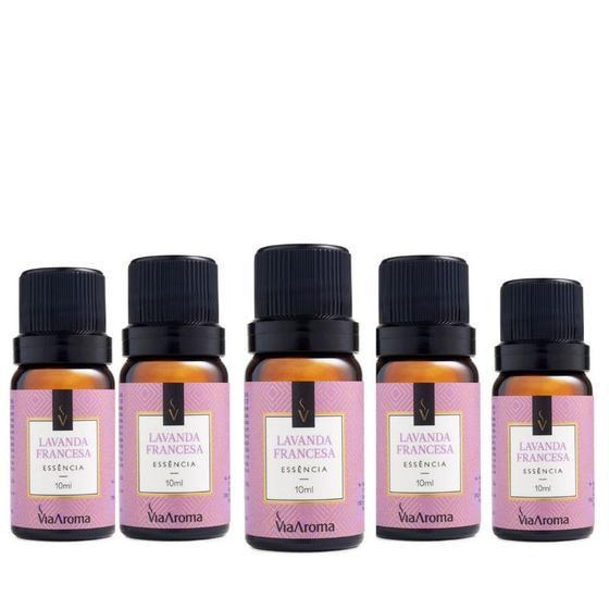 Kit com 5 Essencias Perfumadas Lavanda Francesa Via Aroma Menor preço em Kit com 5 Essencias Perfumadas Lavanda Francesa Via Aroma