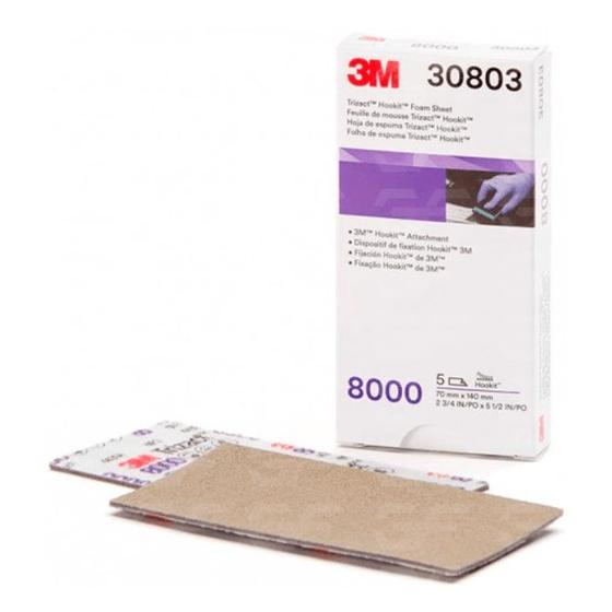 Imagem de Kit com 5 Folha Lixa Trizact 8000 70MM X 140MM