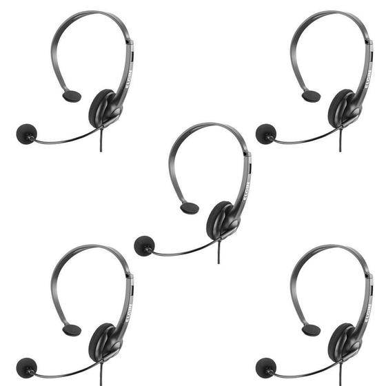 Kit com 5 headsets para telefone rj f02-1nsrj Menor preço em Kit com 5 headsets para telefone rj f02-1nsrj