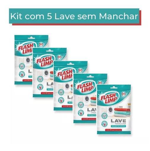 Imagem de Kit com 5 - Lenço Anti Mancha Maquina de Lavar Flash Limp