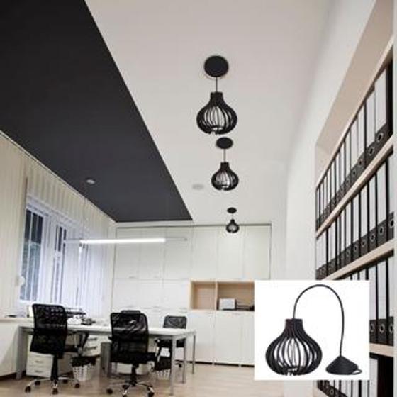 Kit com 5 Lustres/Luminárias de Teto Pendente em MDF Madrid Para Área