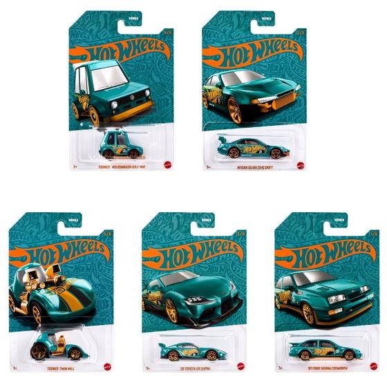 Imagem de Kit com 5 Miniaturas Green and Gold - Aniversário 56 Anos Mix 2 - 1/64 - Hot Wheels