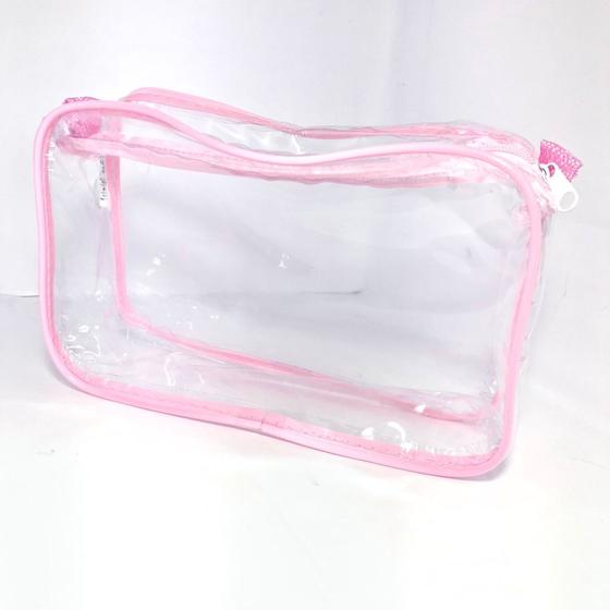 Imagem de Kit com 5 necessaire transparente  23x15