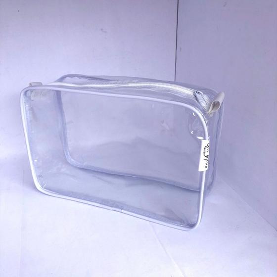 Imagem de Kit com 5 necessaire transparente  23x15