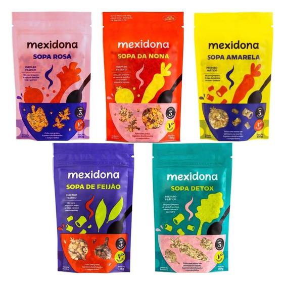 Imagem de Kit Com 5 Pacotes De Sopas Sortidas - Mexidona