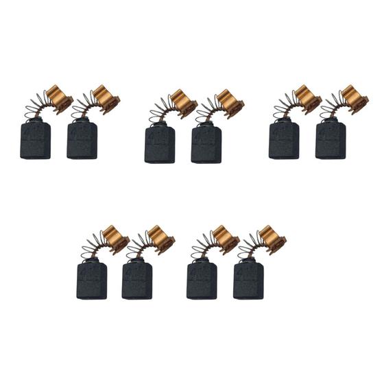 Imagem de Kit com 5 pares de Escova de Carvão Compatível com Martelete Makita HR2450F