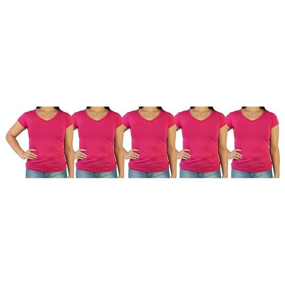 Imagem de Kit com 5 peças Blusa Manga Curta Rosana MC04