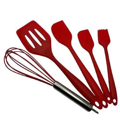 Imagem de Kit Com 5 Peças De Utensilios de Cozinha Silicone 