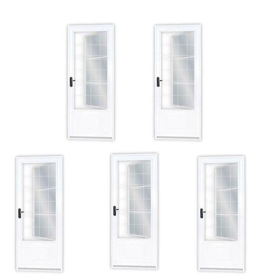 Imagem de Kit com 5 Portas de Aço Postigo 215x85cm com Grade Quadrada Minas Sul Mgm