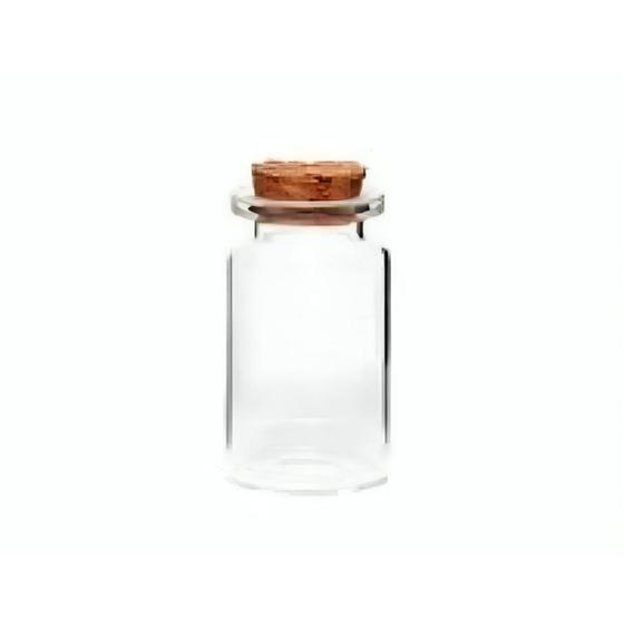 Imagem de Kit Com 5 Potes Vidro Redondo Com Tampa Rolha 20mL