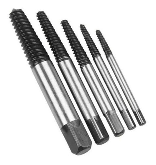 Imagem de Kit Com 5 Removedor Extrator De Parafusos Espanados Quebrado Em Aço Fácil Utilização