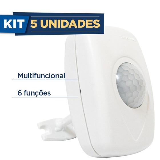 Imagem de Kit Com 5 Sensor de Presença Sobrepor Parede 180g Qa21m Qualitronix