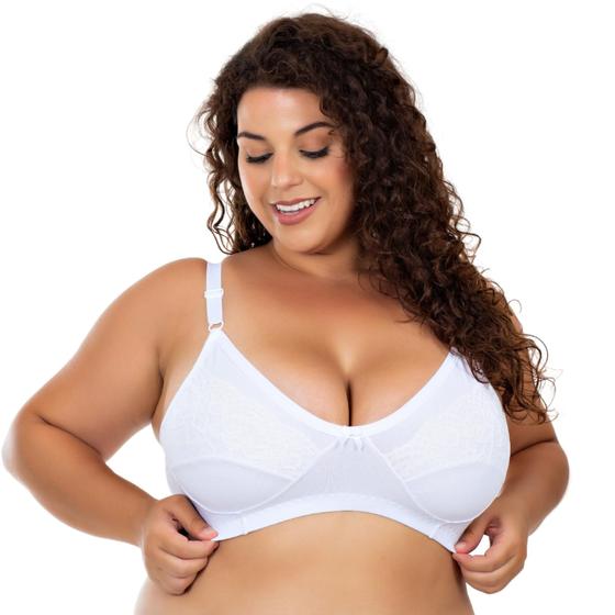 Imagem de KIt com 5 Soutien Sutiã Cotton S/ Bojo Plus Size Reforçado REF:057 CORES SORTIDAS
