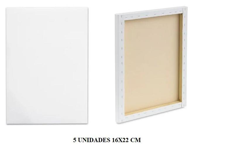 Kit com 5 Telas para Pintura Algodão Tamanho 16x22cm Menor preço em Kit com 5 Telas para Pintura Algodão Tamanho 16x22cm