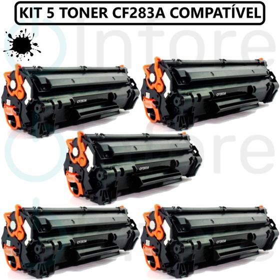 Imagem de Kit Com 5 Toner Compatível Para Cf283a CF283A 283A 83A M125 M201 M225 M127FN M127FW