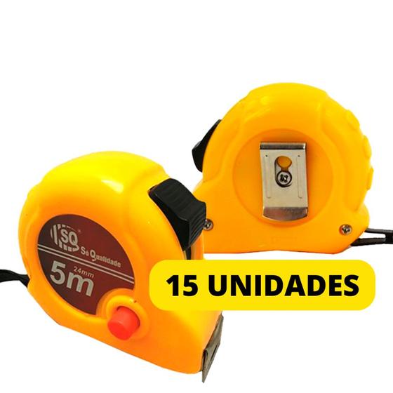Imagem de Kit Com 5 Trenas 5mX24m De Aço Inox Com Travamento Preciso Para Serviços E Obras