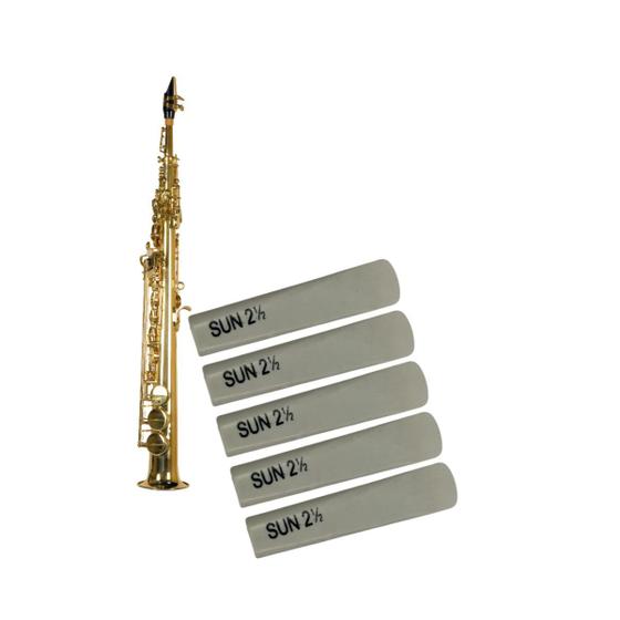 Imagem de KIT COM 5 UNID. PALHETA SUN - SAX SOPRANO  Dureza: 2.5