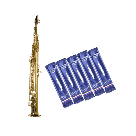 Imagem de KIT COM 5 UNID. PALHETA VANDOREN TRADICIONAL SAX SOPRANO Dureza:2.0