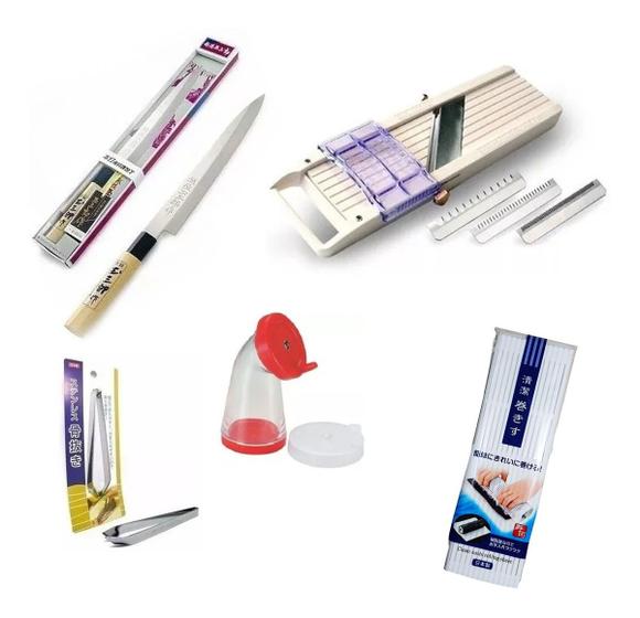 Imagem de Kit Com 5 Utensilios Para Curso Sushiman Culinaria Oriental