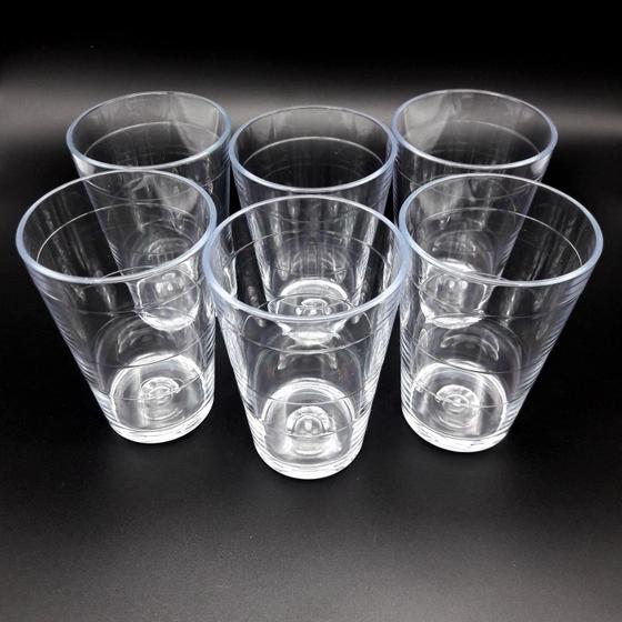 Imagem de Kit com 50 Copos Boteco Brasil Transparente Cristal 190 ml Poliestireno super resistente