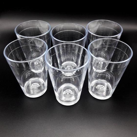 Imagem de Kit com 50 Copos Boteco Brasil Transparente Cristal 190 ml Poliestireno super resistente