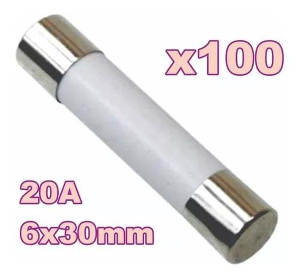 Imagem de Kit com 50 fusiveis cerâmico 20A para microondas 