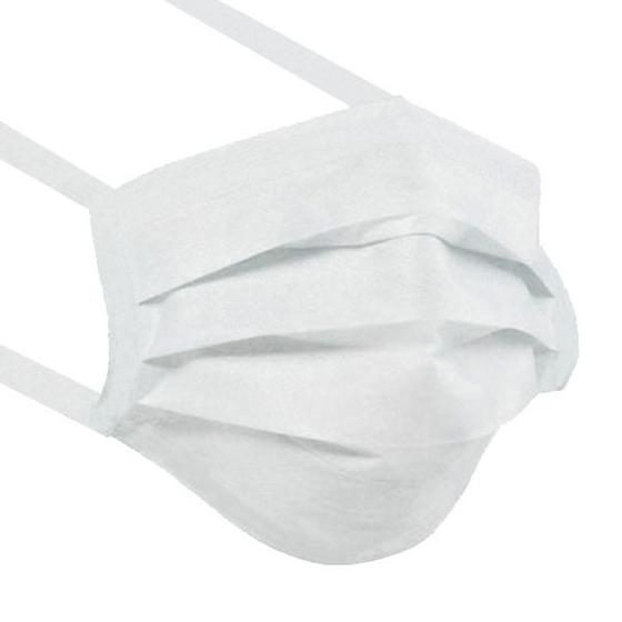 Kit Com 50 Máscaras Protetora Facial Com Tiras De Amarrar Menor preço em Kit Com 50 Máscaras Protetora Facial Com Tiras De Amarrar