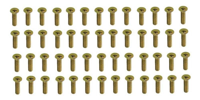 Imagem de Kit Com 50 Parafusos Conico Philips M6X16 Dourado