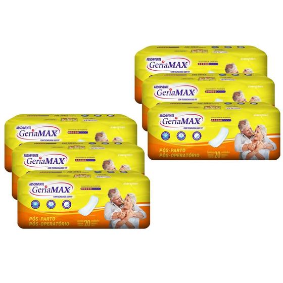Imagem de Kit com 6 Absorventes Geriátricos Geriamax com 20un cada