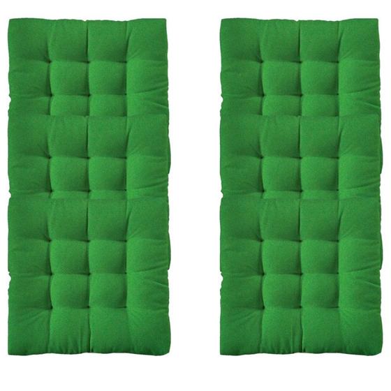 Kit com 6 almofadas futton assento para cadeira - verde Menor preço em Kit com 6 almofadas futton assento para cadeira - verde