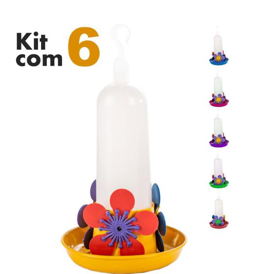 Imagem de Kit com 6 Bebedouros Beija-Flor Mini 100 ml