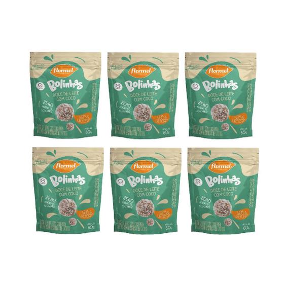 Imagem de Kit com 6 Bolinha doce de leite/coco zero lactose Flormel